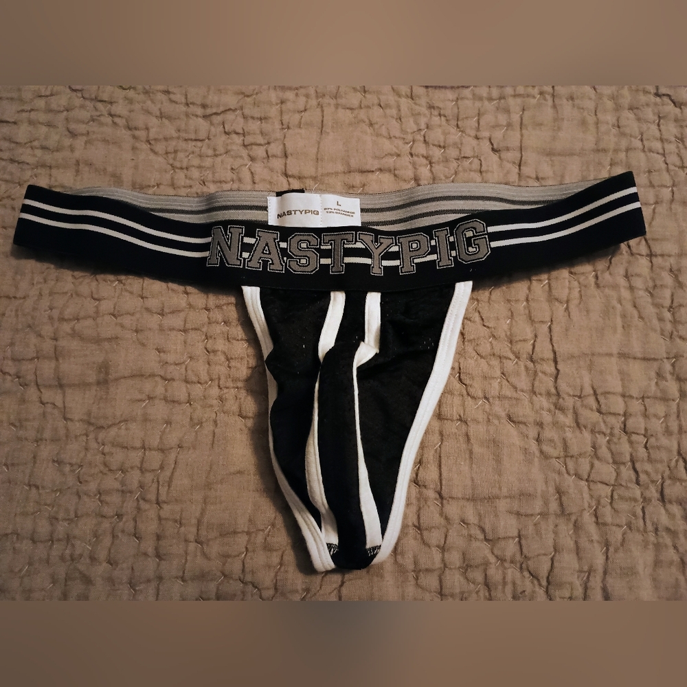 Used Nasty Pig varsity thong